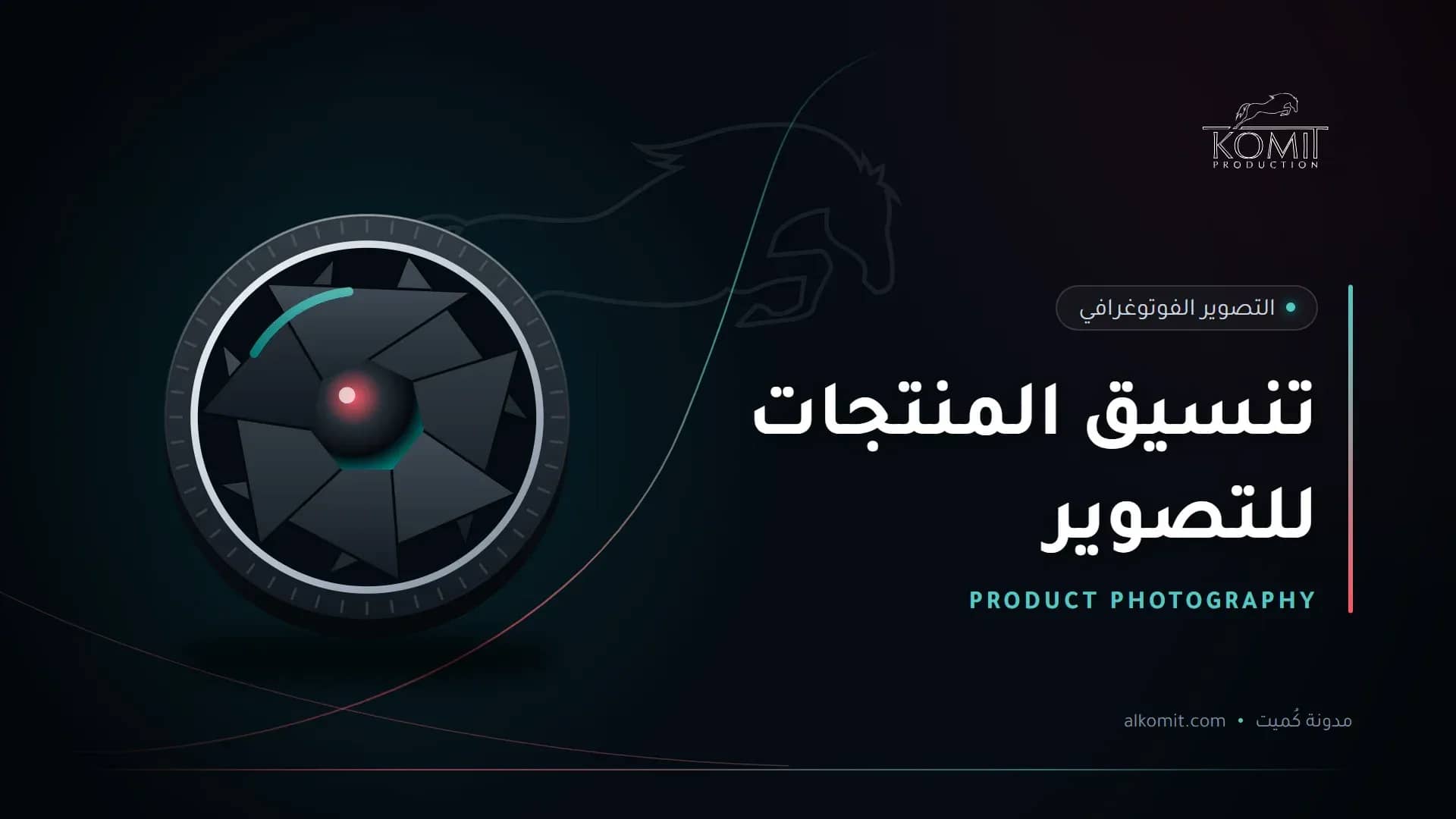 تنسيق المنتجات للتصوير — عدسة وفتحة الغالق، غلاف مقال من مدونة كُميت