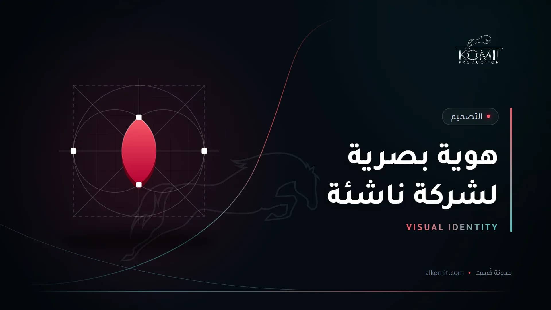 هوية بصرية لشركة ناشئة — شبكة بناء شعار، غلاف مقال من مدونة كُميت