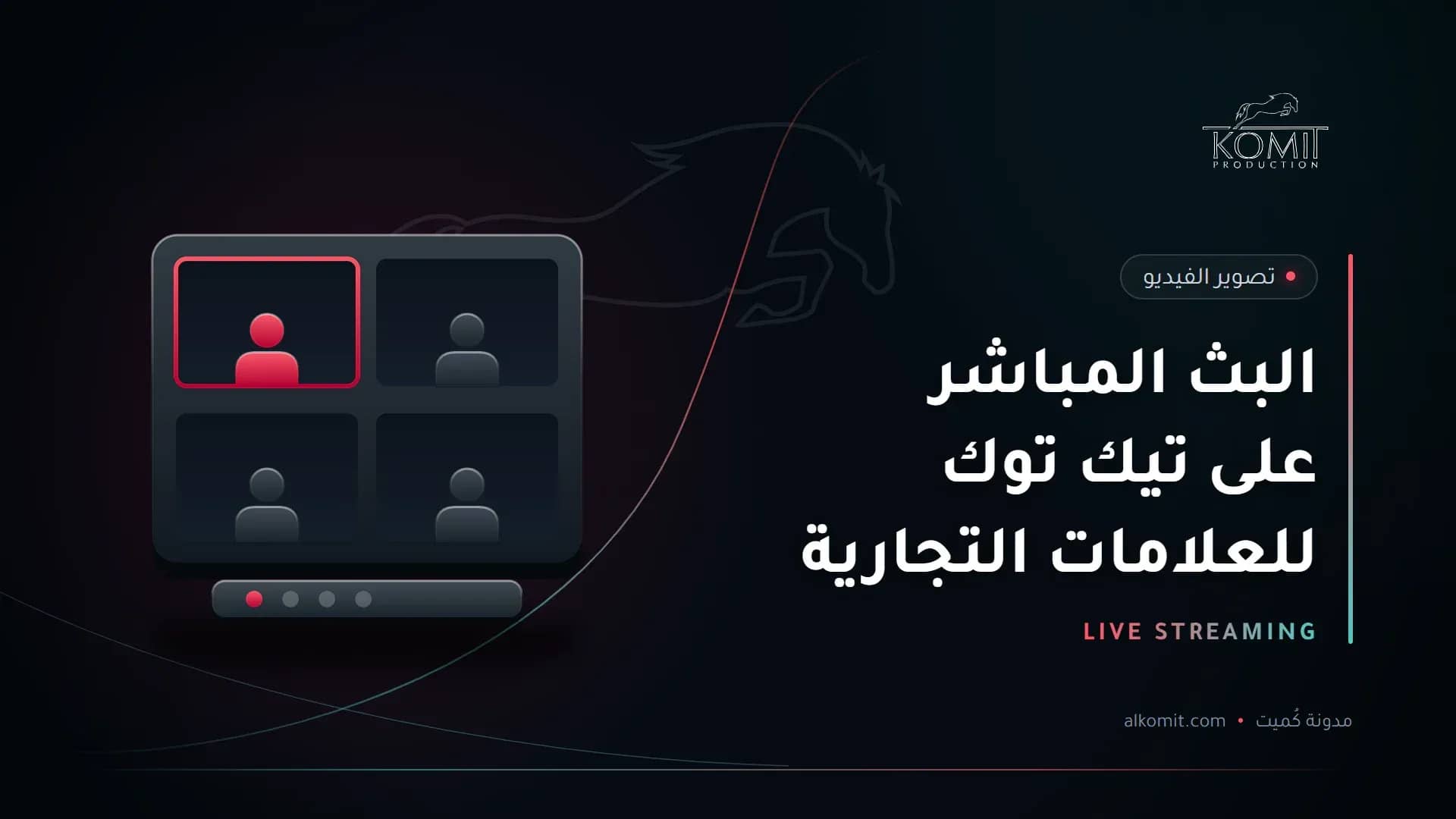 البث المباشر على تيك توك للعلامات التجارية — شاشات بث متعددة الكاميرات، غلاف مقال من مدونة كُميت
