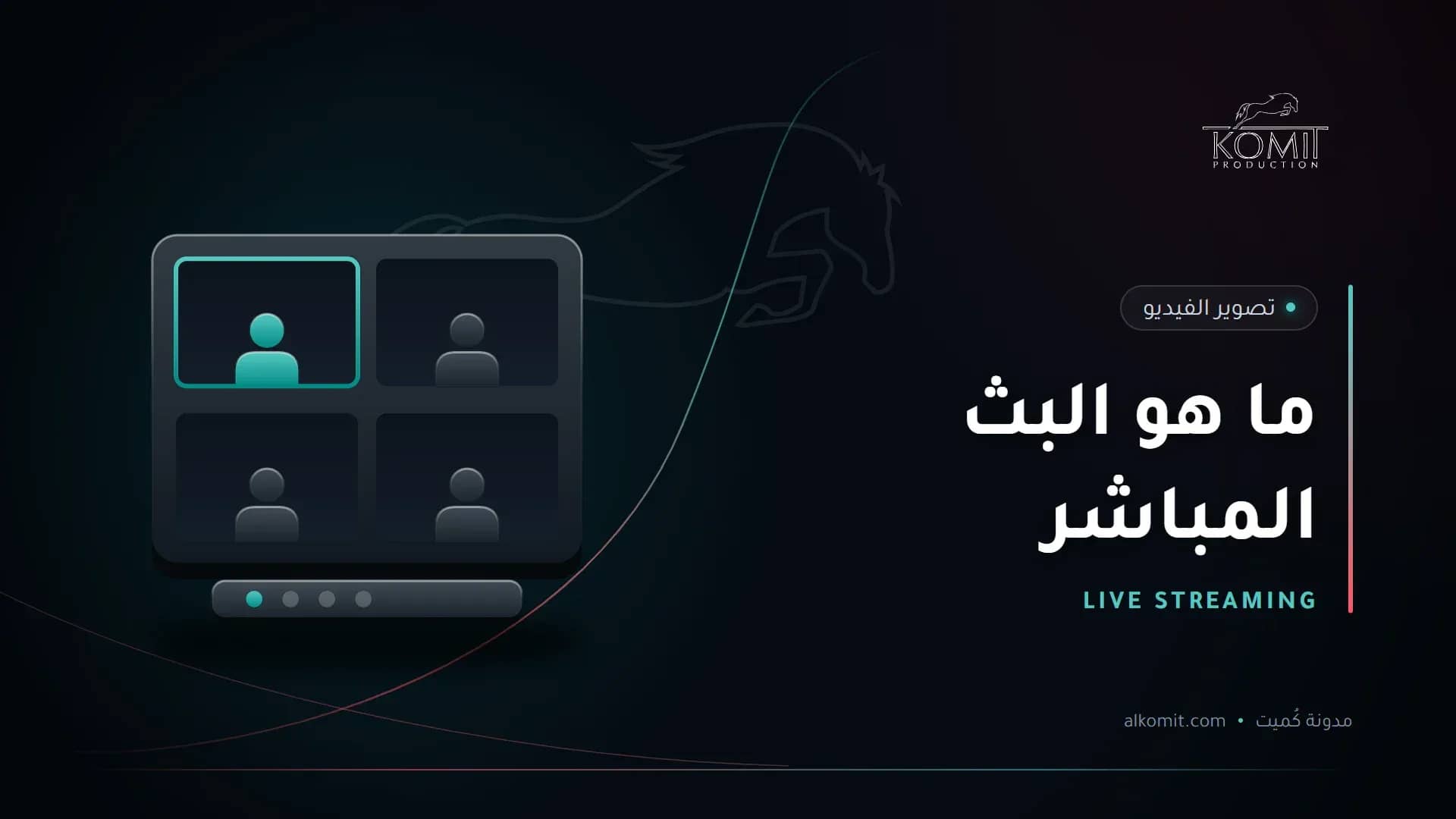 ما هو البث المباشر — شاشات بث متعددة الكاميرات، غلاف مقال من مدونة كُميت