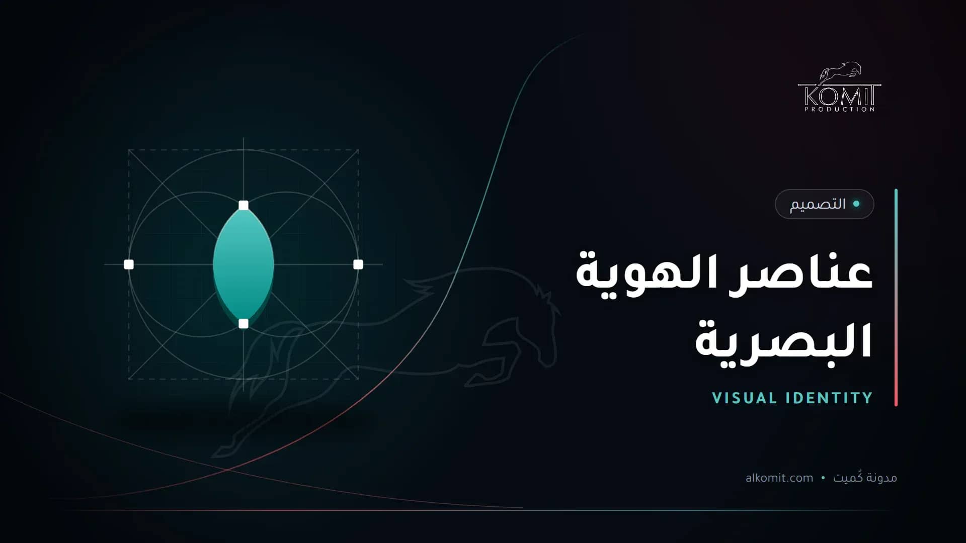 عناصر الهوية البصرية — شبكة بناء شعار، غلاف مقال من مدونة كُميت